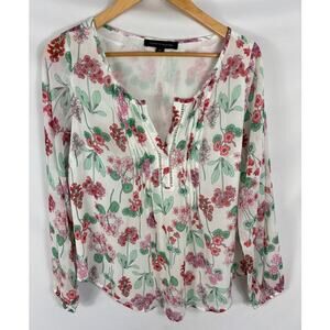 Tommy Hilfiger Floral Print Long Sleeve Blouse Size Small